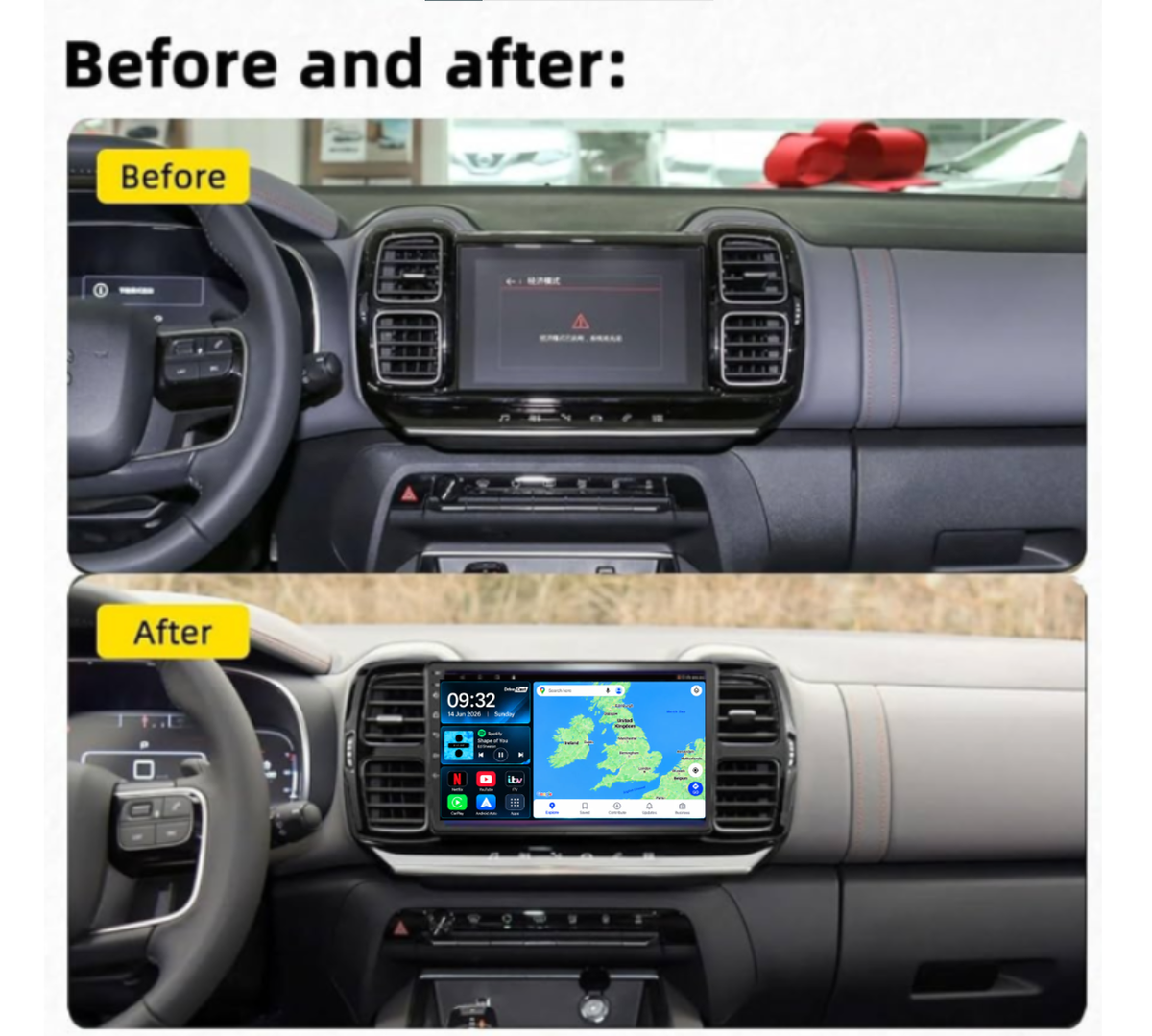 Citroen C5 Aircross 2017-Present Android 15 Car Stereo Head Unit | CarPlay & Android Auto - DriveCast