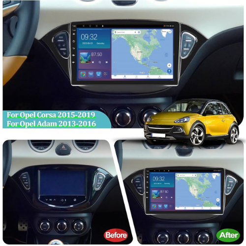 Vauxhall Corsa E Adam 2013-2019 Android 13 Wireless CarPlay & Android Auto Car Stereo Head Unit - DriveCast